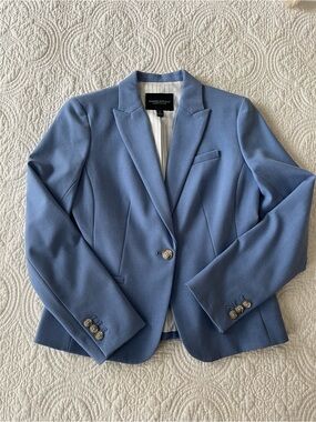 Banana Republic Women's Dusty Blue Single-Button Tailored Blazer